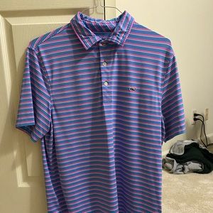 Blue/light red Vineyard Vines polo!
